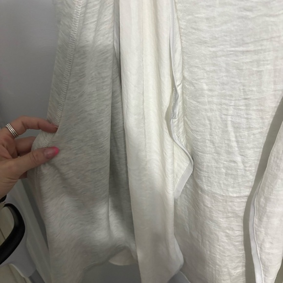 NWT Anthropologie Light Gray Open Front Cardigan | New | Double Layer Flowy XS - Picture 3 of 4